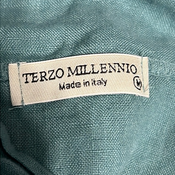 Terzo Millennio green midi dress loose and comfortable size medium - Picture 4 of 7